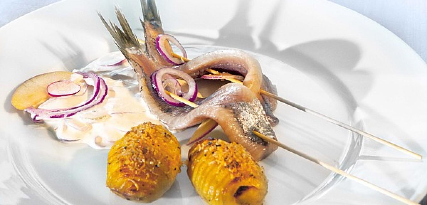 Matjes am Spieß 